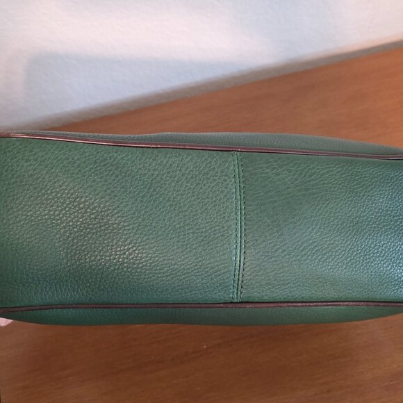 Dooney & Bourke Pebbled Leather Shoulder Bag Forest Green Medium | Classic 1975 - Picture 3 of 11
